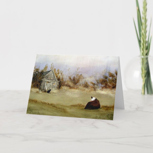 Una tarjeta de felicitación larga de la espera (Anverso)