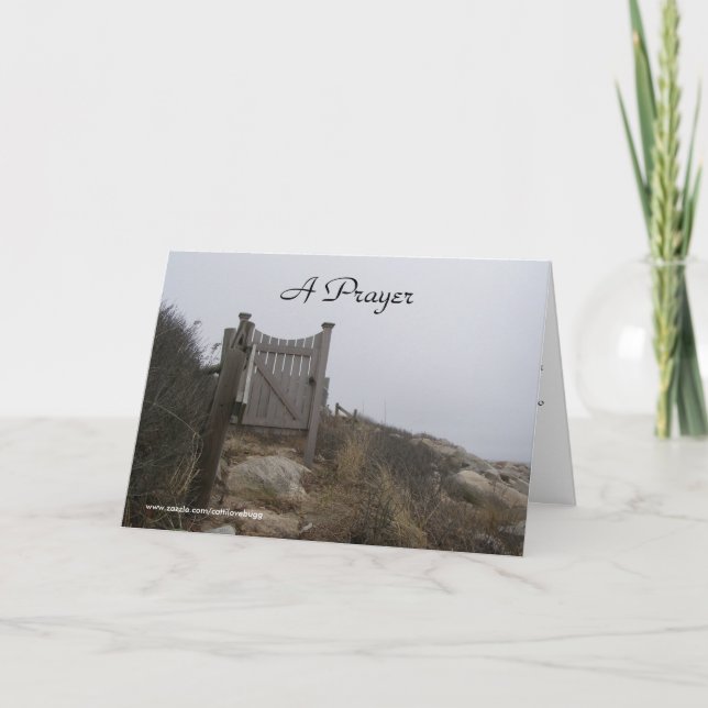Una tarjeta de felicitación para la oración y la c (Anverso)