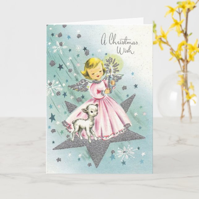 Una tarjeta de felicitación para Navidades (flor amarilla)