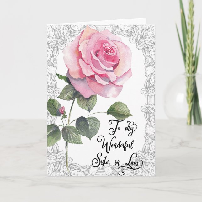 Una tarjeta de felicitación para su cuñada (Anverso)