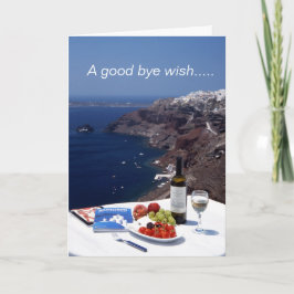 Una tarjeta de felicitación plegada de Adiós