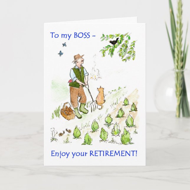 Una tarjeta de felicitación por jubilación para un (Anverso)