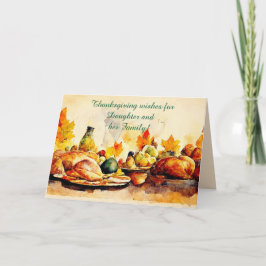 UNA TARJETA DE FESTIVIDAD PARA HIJAS Y FAMILIA