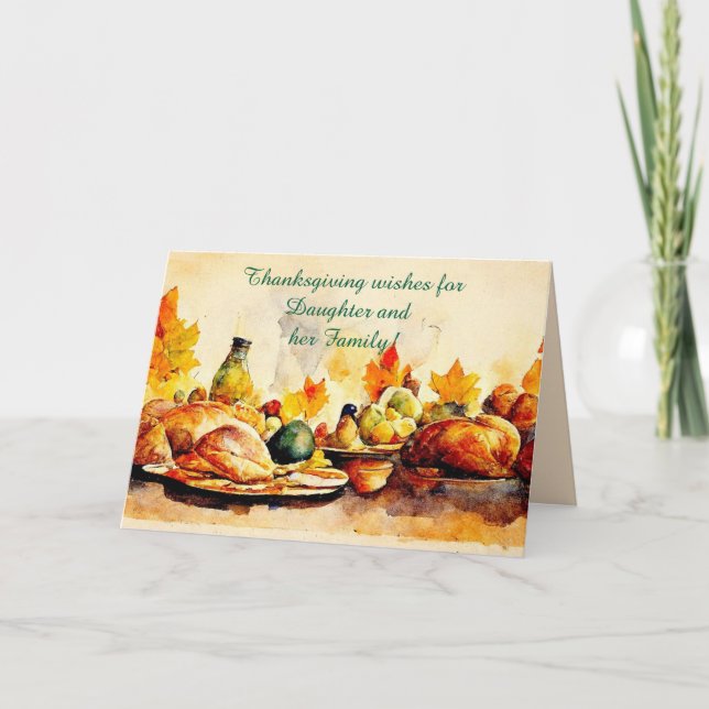 UNA TARJETA DE FESTIVIDAD PARA HIJAS Y FAMILIA (Anverso)