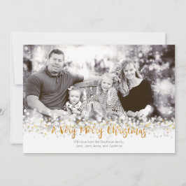 Una tarjeta de fotos navideña muy feliz