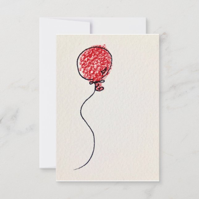 Una tarjeta de globo rojo (Anverso)