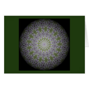 una tarjeta de mandala floral para centrar