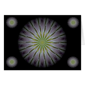 una tarjeta de mandala floral para centrar