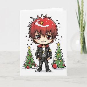una tarjeta de Navidad de dibujos animados