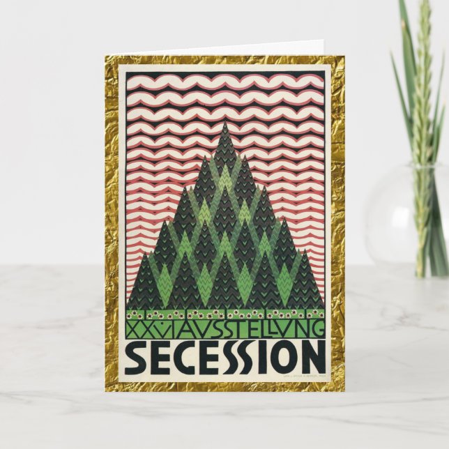 Una tarjeta de Navidad de Nouveau del arte (Anverso)