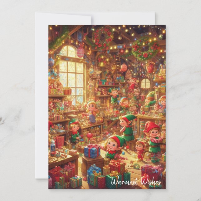 Una tarjeta de Navidad de un alegre tallerito (Anverso)