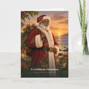 Una tarjeta de Navidad del Caribe Isla de Santa