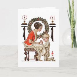 Una tarjeta de Navidad del vintage J.C.Leyendecker