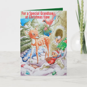 Una tarjeta de Navidad especial para nietos