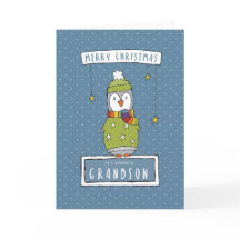 Una tarjeta de Navidad maravillosa del nieto