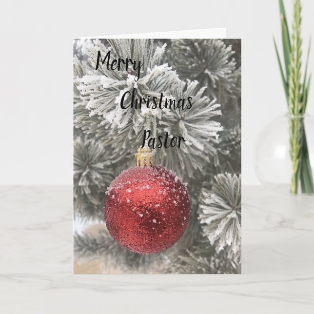 Una tarjeta de Navidad para el Pastor y su Familia (Anverso)