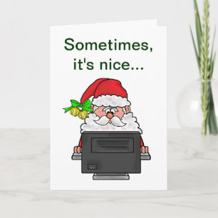 Una tarjeta de Navidad real de la tarjeta de