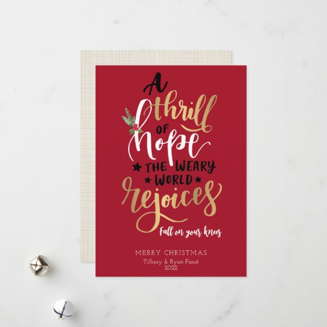 Una tarjeta de Navidades llanos de esperanza (Anverso/Reverso In Situ)