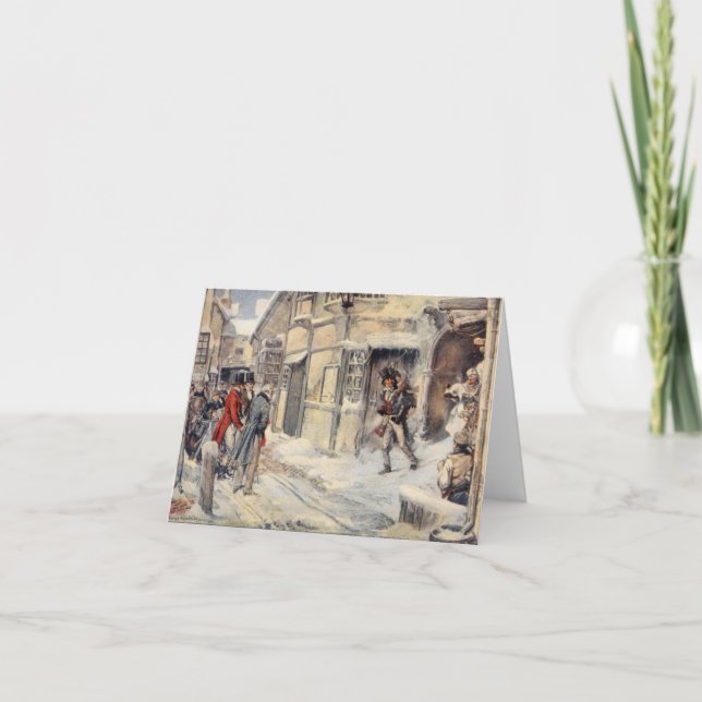 Una tarjeta de nota del villancico del navidad (Anverso)