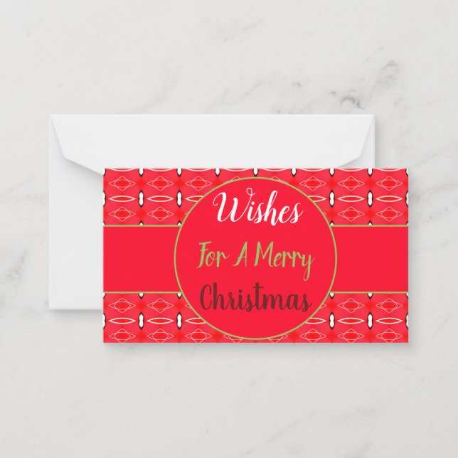 Una tarjeta de nota miniatura de Navidad super dul (Anverso)