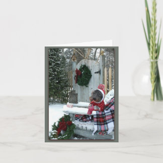 Una tarjeta de notas del día de los inviernos enca