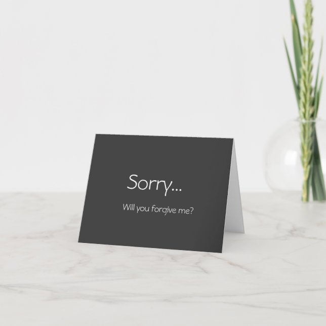 Una tarjeta de notas simple, sincera y lamentable (Anverso)