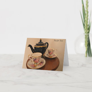 Una tarjeta de notas "Té por dos"