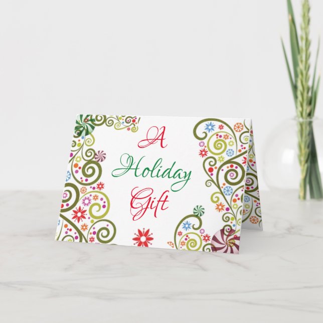 ¡Una tarjeta de regalo de vacaciones! (Anverso)