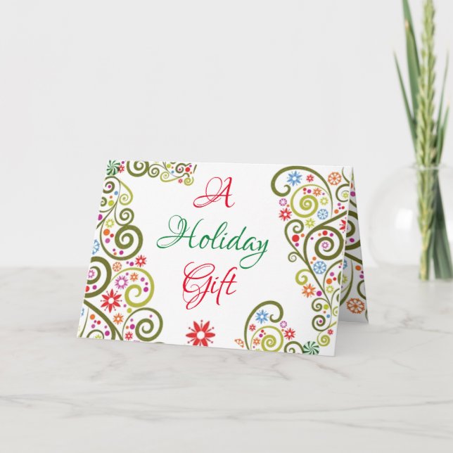 ¡Una tarjeta de regalo de vacaciones! (Anverso)