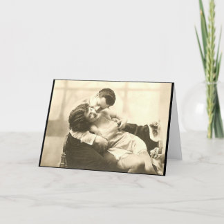 Una tarjeta de saludo de beso