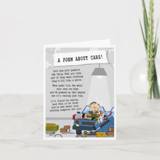 Una tarjeta de saludo de coches de todos los días