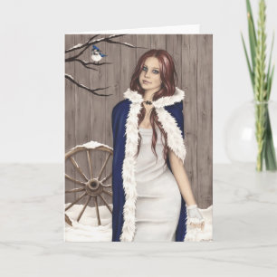 Una tarjeta de saludo de cuento de hadas de invier