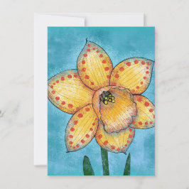 Una tarjeta de saludo Dotty Daffodil