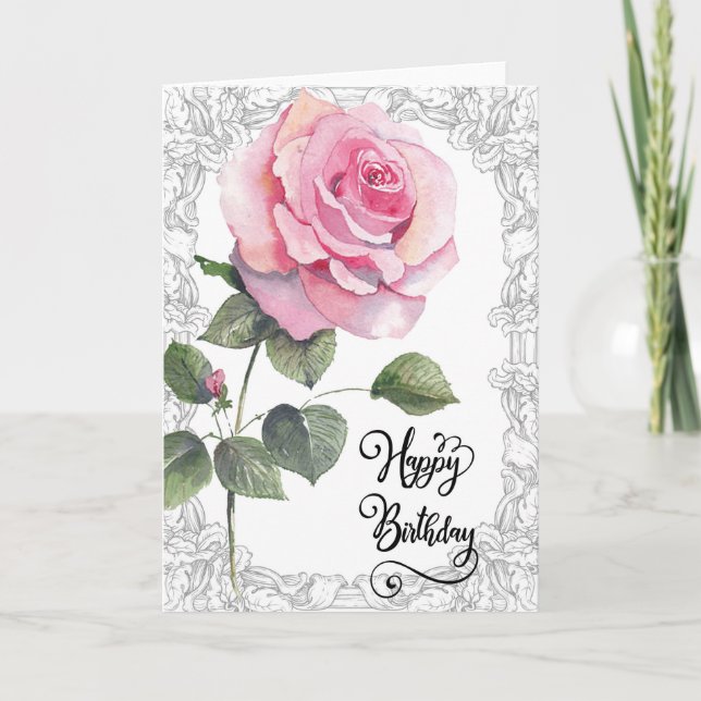 Una tarjeta de saludo para los cumpleaños (Anverso)