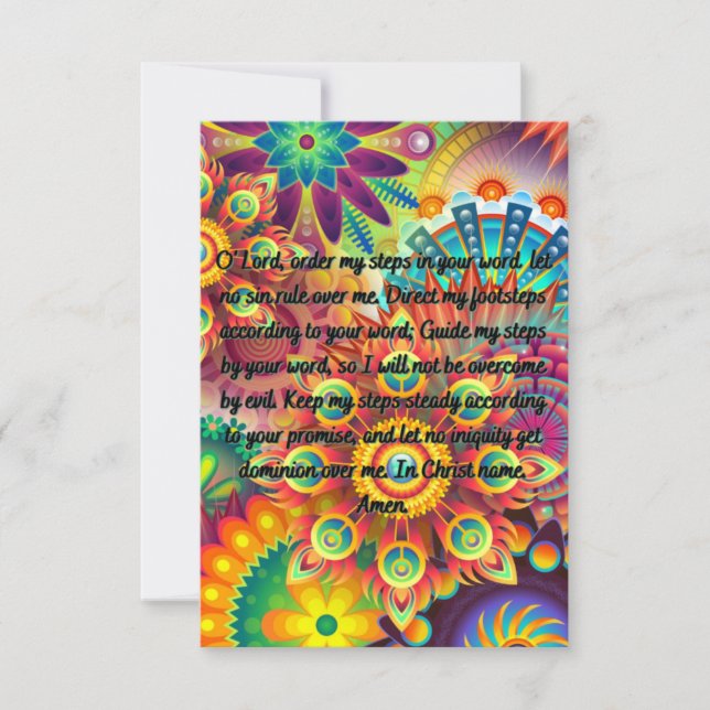 Una Tarjeta De Saludo Plana De Oración Para Orient (Anverso)