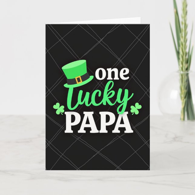 Una tarjeta de San Patricio para un papá afortunad (Anverso)