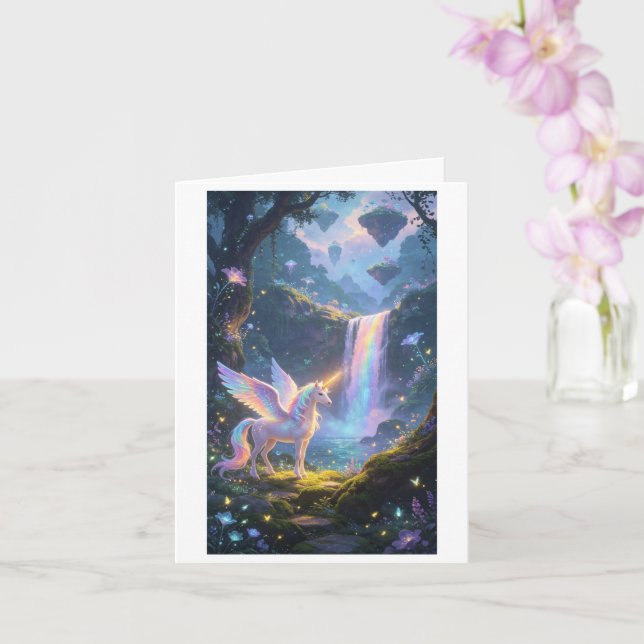 Una tarjeta de unicornio mágico con muchos usos (Orquídea)