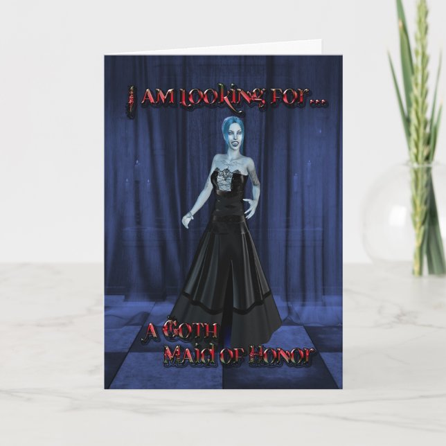 Una tarjeta de vampiro para una dama de honor. (Anverso)
