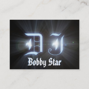 Una tarjeta de visita azul fresca de las iniciales