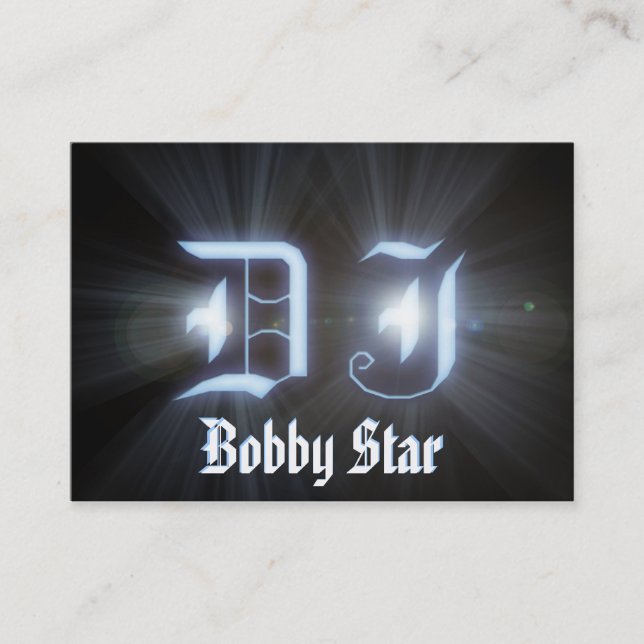 Una tarjeta de visita azul fresca de las iniciales (Anverso)