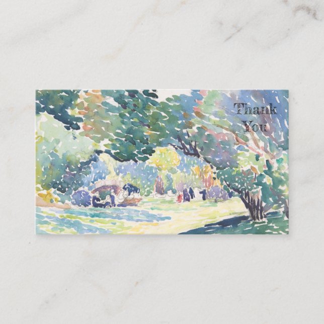 Una tarjeta de visita de un pequeño agradecimiento (Anverso)