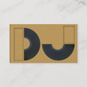 Una tarjeta de visita fresca de DJ del carboard