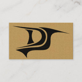 Una tarjeta de visita fresca de las iniciales de