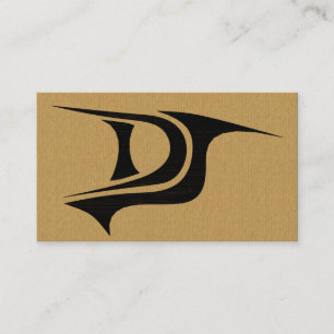 Una tarjeta de visita fresca de las iniciales de