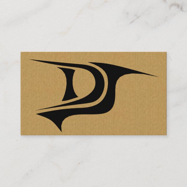 Una tarjeta de visita fresca de las iniciales de (Anverso)