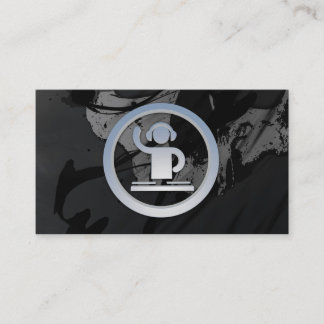 Una tarjeta de visita fresca del icono de DJ 3d de