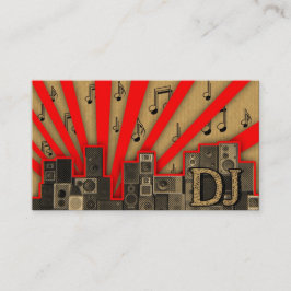 Una tarjeta de visita fresca del icono de DJ de la