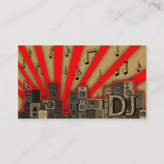 Una tarjeta de visita fresca del icono de DJ de la