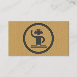 Una tarjeta de visita fresca del icono de DJ de la