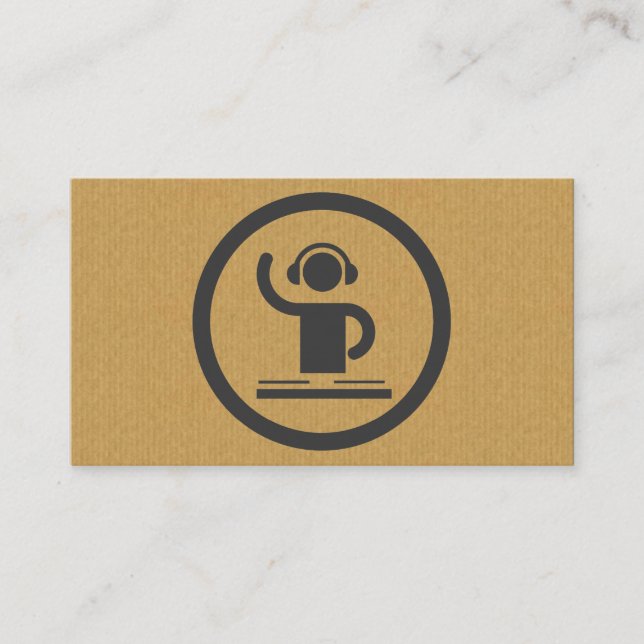 Una tarjeta de visita fresca del icono de DJ de la (Anverso)